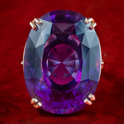 Vintage Amethyst Cocktail Ring 32ct Amethyst