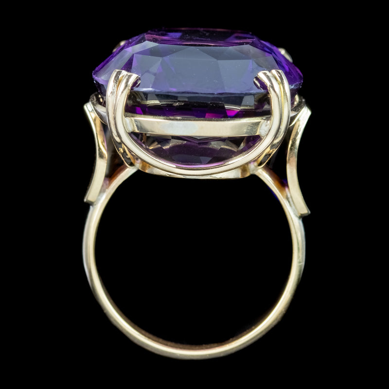 Vintage Amethyst Cocktail Ring 32ct Amethyst