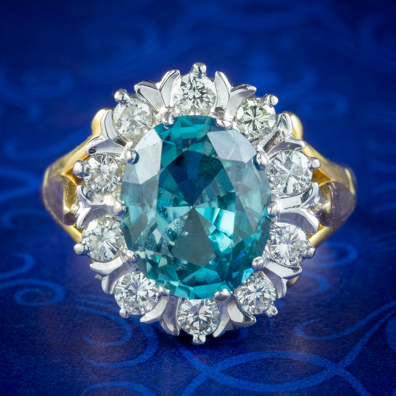 Blue diamond cluster ring Clearance