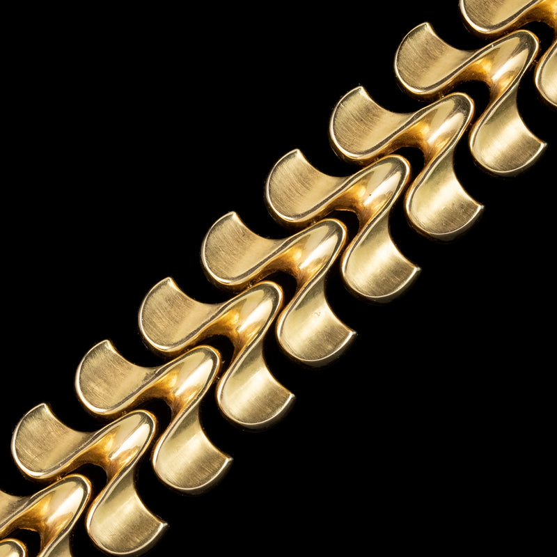 Vintage Choker Track Necklace 18ct Solid Gold