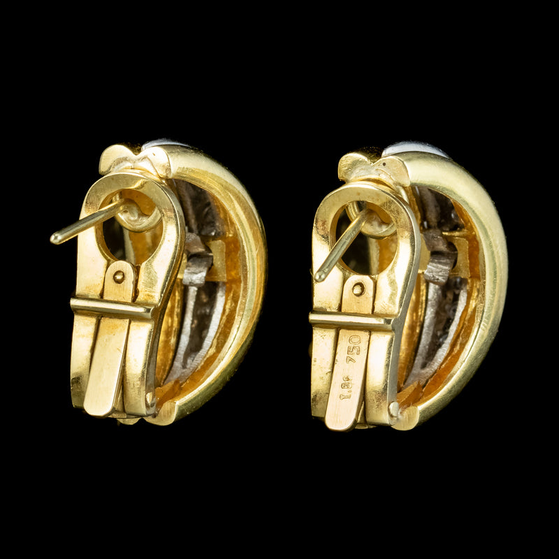 Vintage Heart-shaped 14k Gold Hoop Earrings