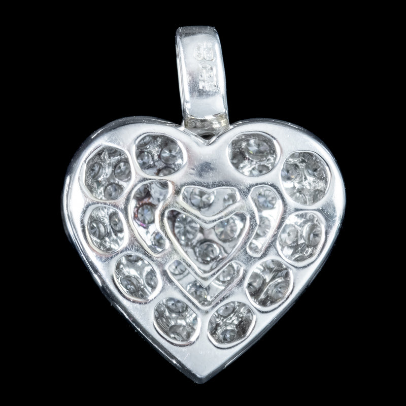 Diamond encrusted heart pendant hotsell