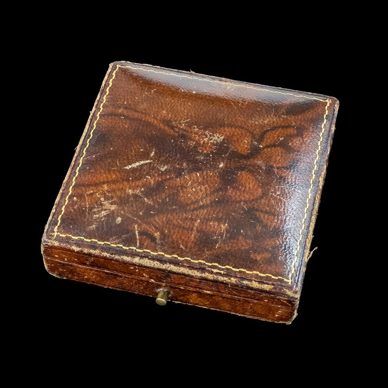 Vintage Opal Diamond Ruby Pendant Silver Gold With Box