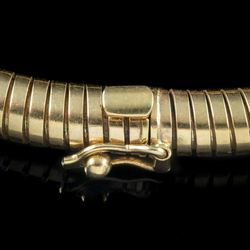 Snake Collar Necklace Ruby Eyes 9ct Gold 