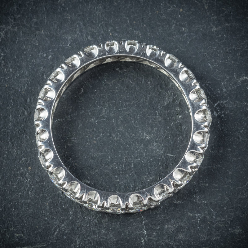 Antique Edwardian Diamond Eternity Ring Platinum Circa 1915 top