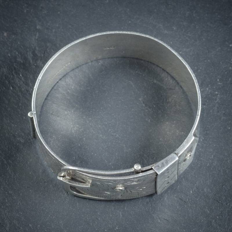 Sterling Silver Buckle Bangle Dated 1965