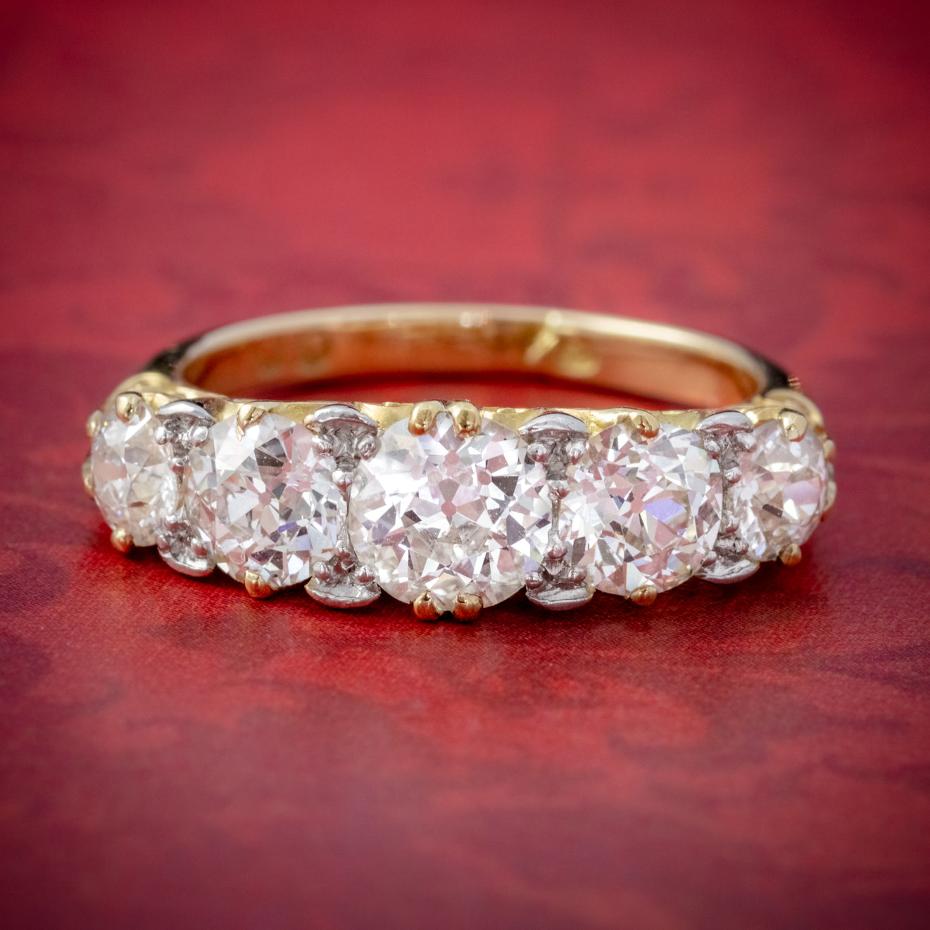 A Victorian diamond five stone ring