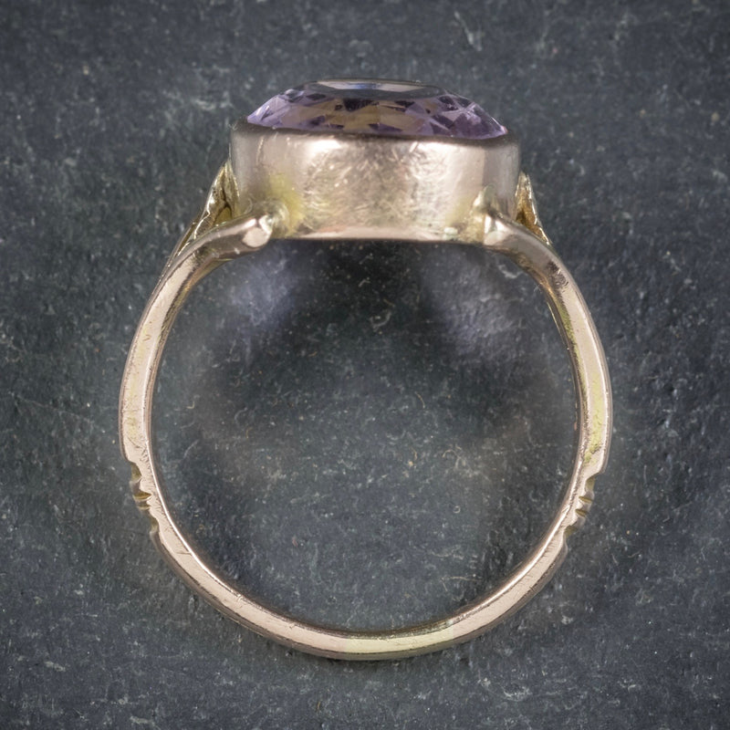 Antique Arts and Crafts Purple Spinel Ring 15ct Gold Circa 1900 TOP