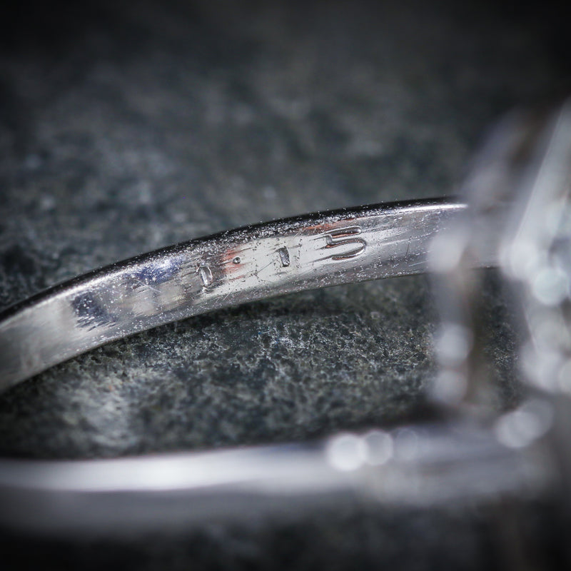 ANTIQUE ART DECO SAPPHIRE DIAMOND RING 18CT CIRCA 1920 HALLMARK