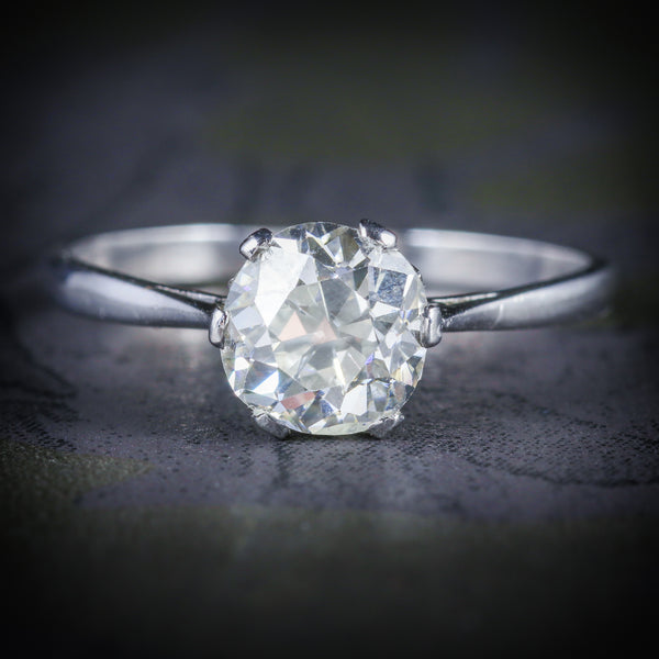 ANTIQUE EDWARDIAN 1.45CT DIAMOND SOLITAIRE ENGAGEMENT RING CIRCA 1910 COVER