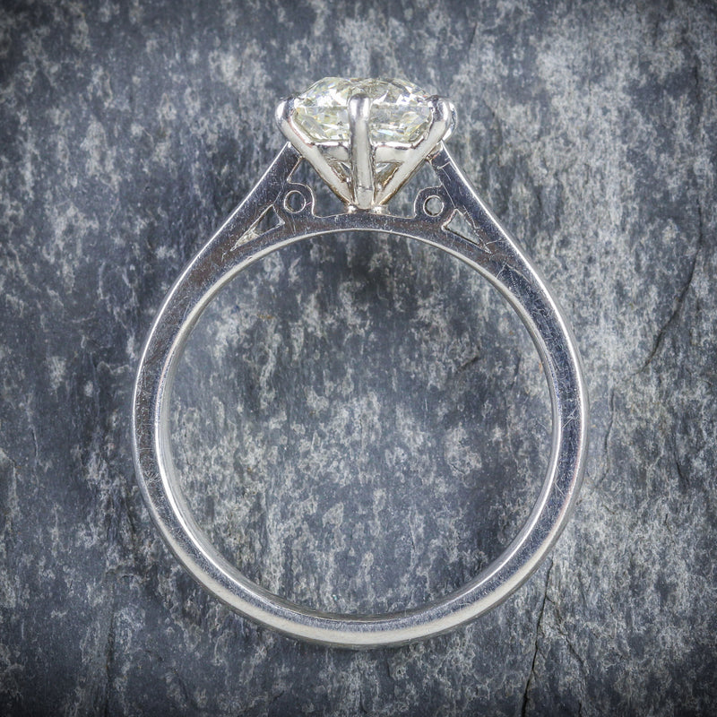 ANTIQUE EDWARDIAN 1.60CT DIAMOND RING PLATINUM ENGAGEMENT CIRCA 1910 VS1 TOP