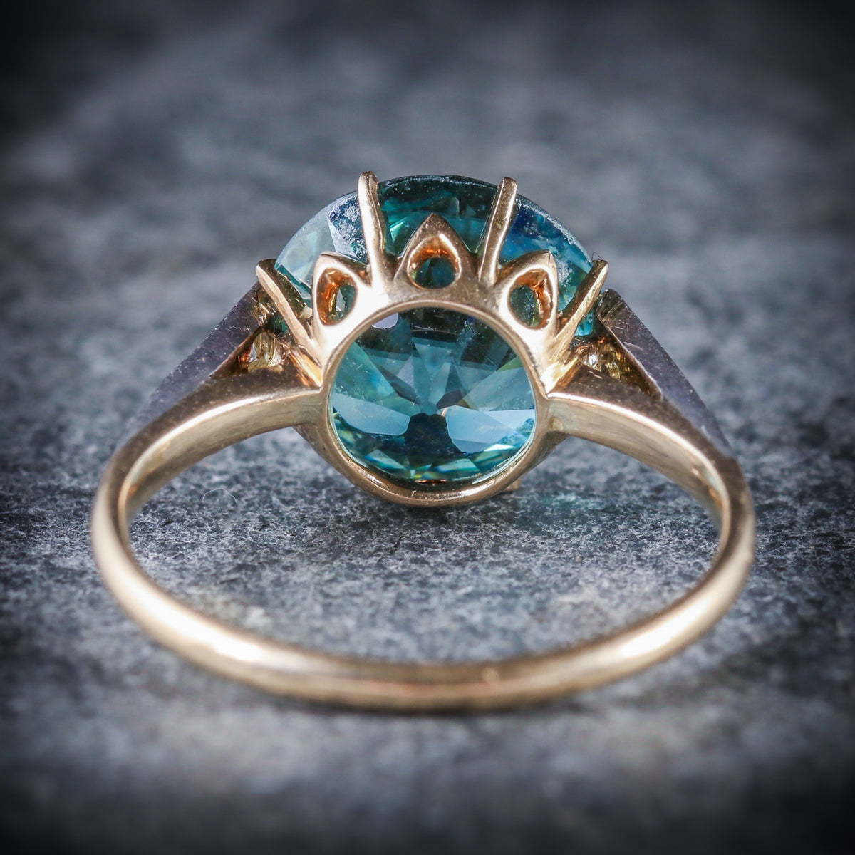 Vintage blue zircon ring sales