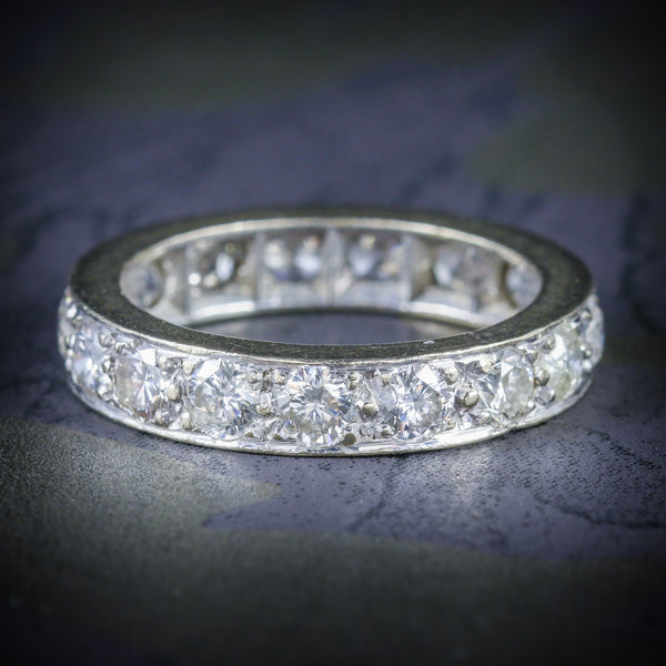 ANTIQUE EDWARDIAN DIAMOND ETERNITY RING PLATINUM CIRCA 1915 COVER