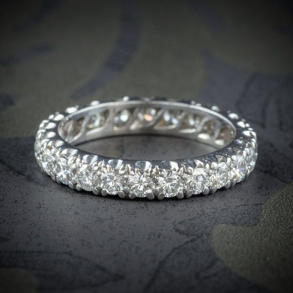 Antique Edwardian Diamond Eternity Ring Platinum Circa 1915 cover