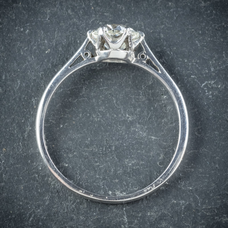 Antique Edwardian Diamond Engagement Ring Platinum Circa 1910 TOP