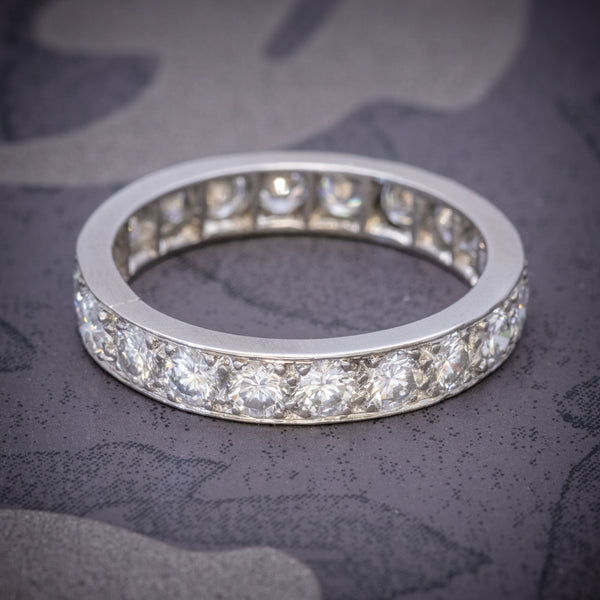 ANTIQUE EDWARDIAN FULL DIAMOND ETERNITY RING 18CT WHITE GOLD CIRCA 1910 COVER