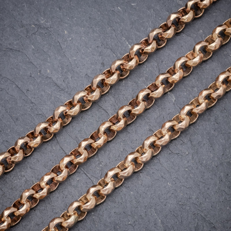 Antique Edwardian Gold Cased Belcher Guard Chain Dated 1903 chain