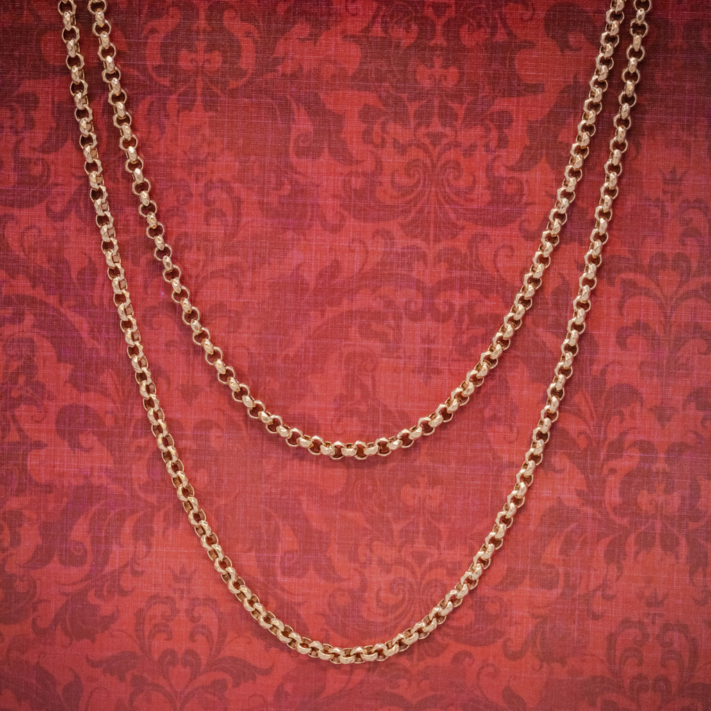 Antique Edwardian Gold Cased Belcher Guard Chain Dated 1903