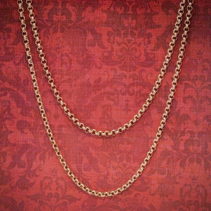 Antique Edwardian Gold Cased Belcher Guard Chain Dated 1903 cover