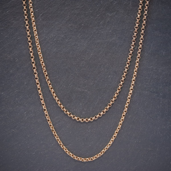 Antique Edwardian Gold Cased Belcher Guard Chain Dated 1903 front