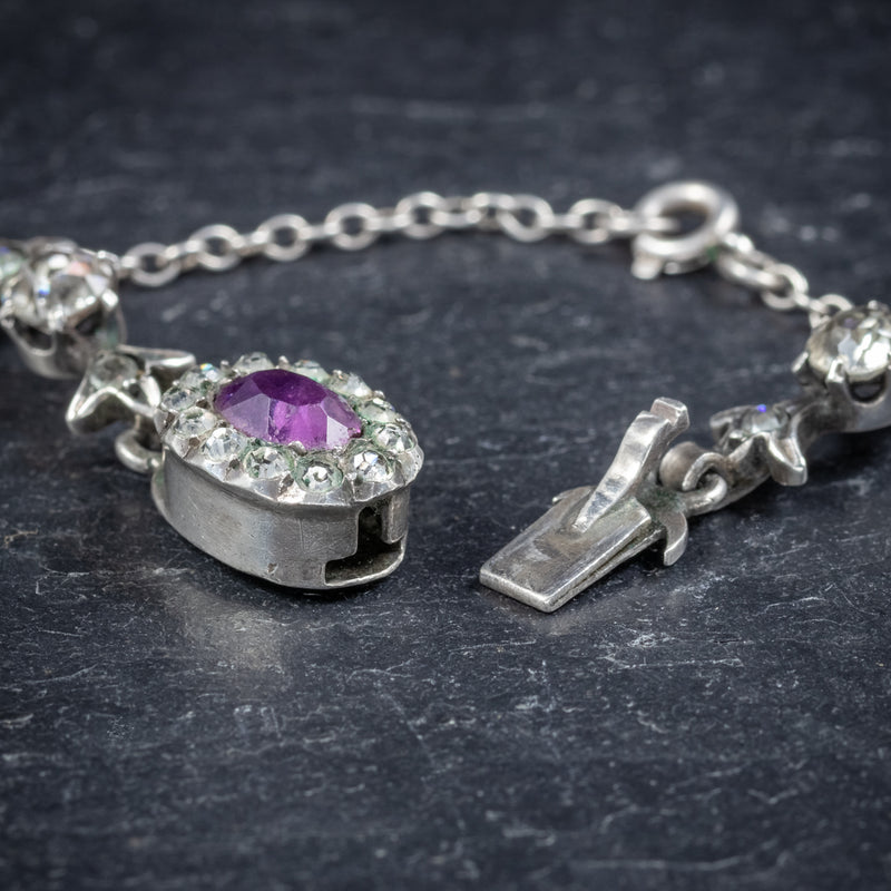 ANTIQUE EDWARDIAN SUFFRAGETTE NECKLACE SILVER CIRCA 1910 CLASP
