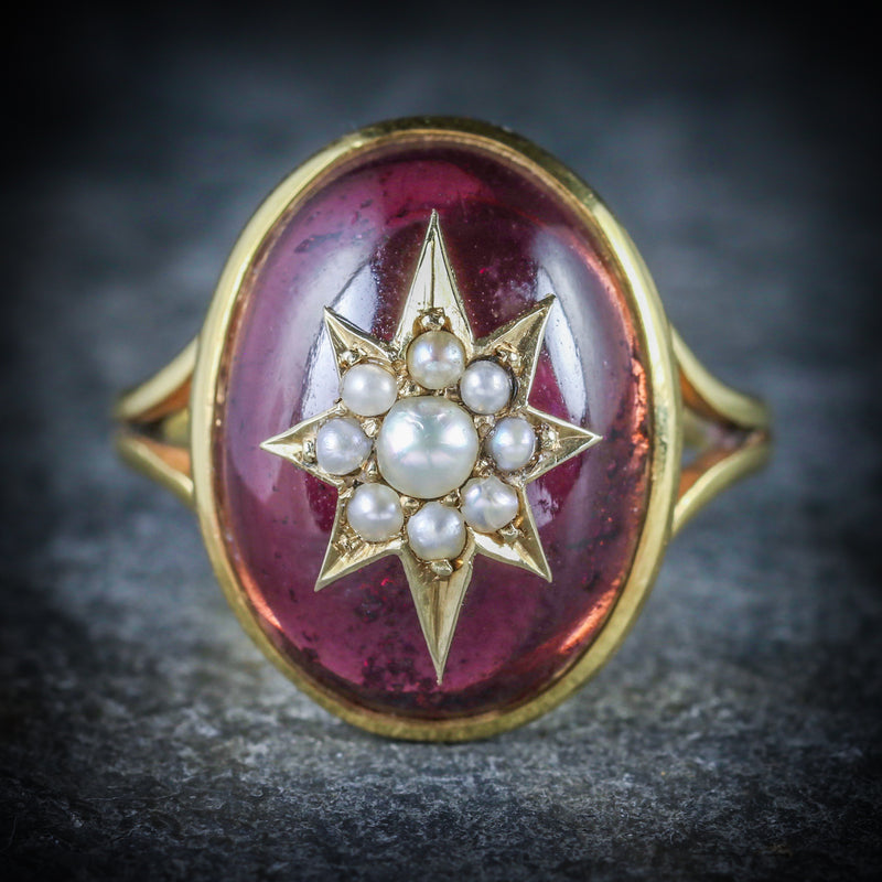 Star garnet ring hot sale