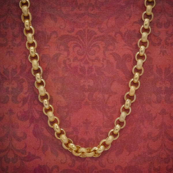 ANTIQUE GEORGIAN CABLE CHAIN NECKLACE 18CT GOLD SILVER CIRCA 1800 COVER