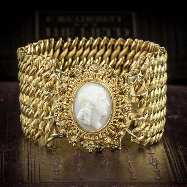 Antique Georgian Cameo Bracelet Pinchbeck Circa 1810 COVER