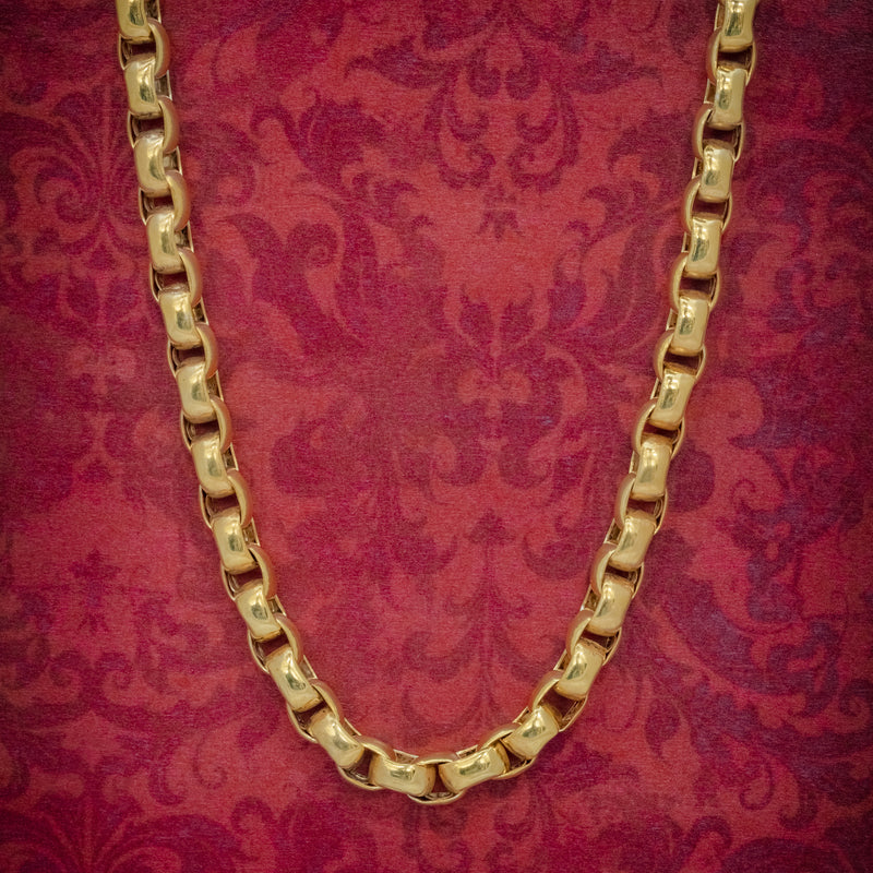 ANTIQUE GEORGIAN GOLD CABLE CHAIN 18CT GOLD ON STERLING SILVER CIRCA 1830 COVER