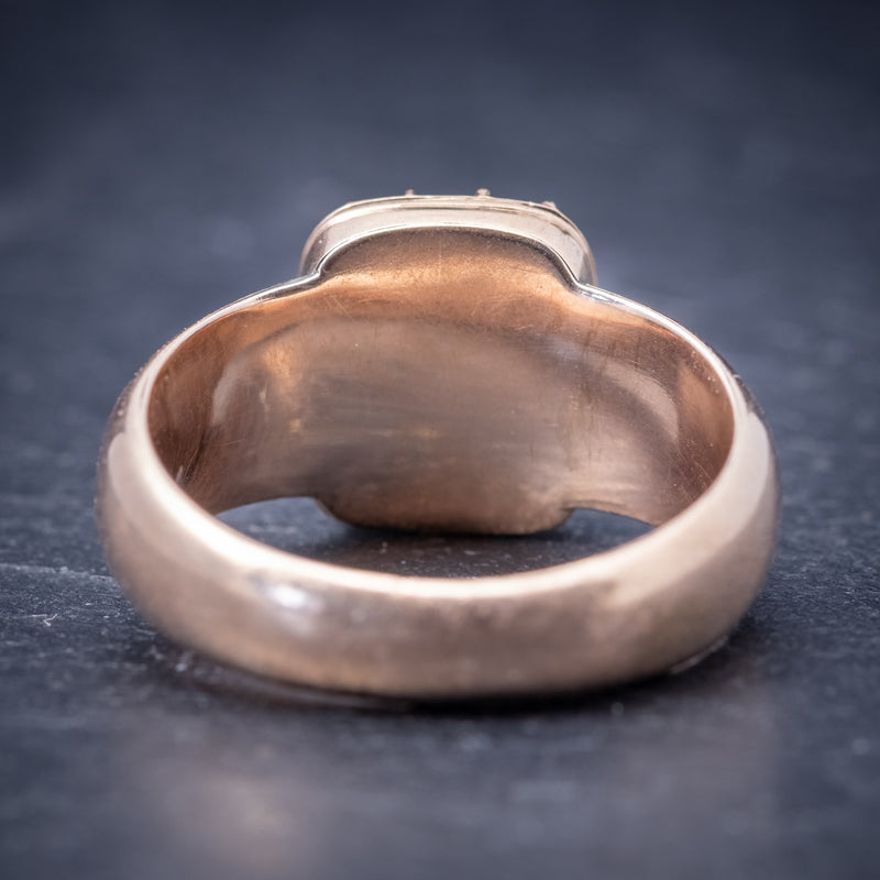 Antique Georgian Ring 18ct Gold Rock Crystal Circa 1780 back