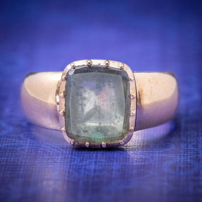 Antique Georgian Ring 18ct Gold Rock Crystal Circa 1780 cover