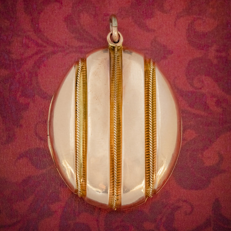 Antique Victorian 18ct Gold Locket Mourning Hair Circa 1860 COVER