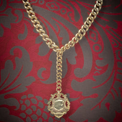 Antique Victorian Albert Chain 18ct Gold On Silver Necklace Dated 1900 cover