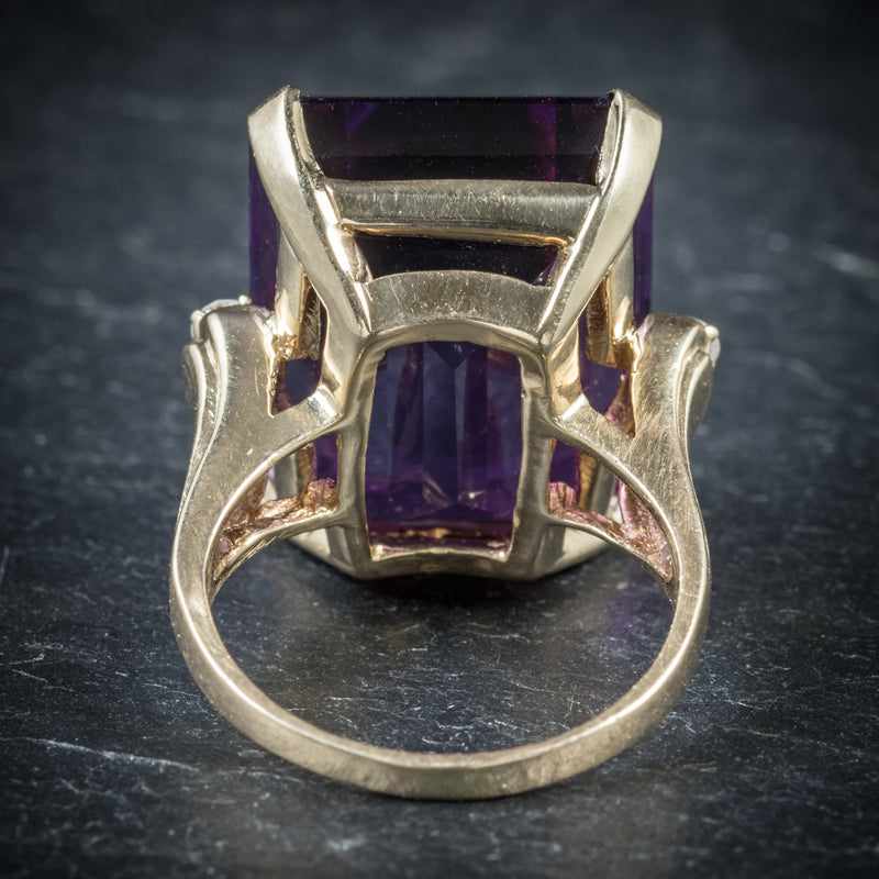 Antique Victorian Amethyst Ring 18ct Gold Circa 1900 back