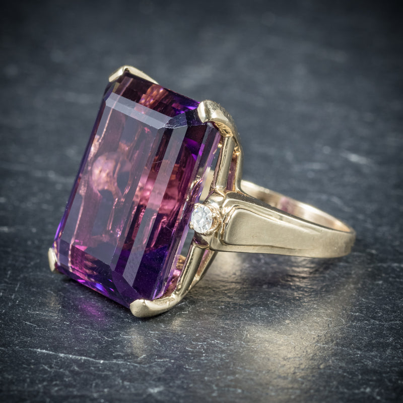 Antique Victorian Amethyst Ring 18ct Gold Circa 1900 side