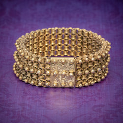 ANTIQUE VICTORIAN BRACELET 18CT GOLD ON SILVER CIRCA 1880 COVER