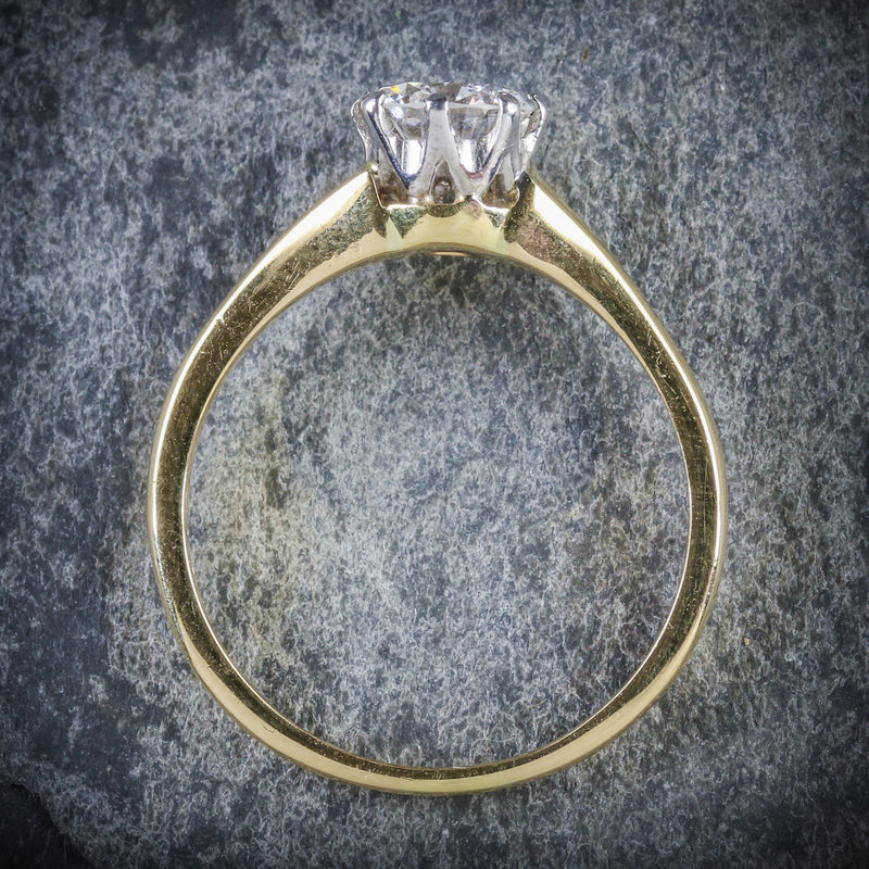 ANTIQUE VICTORIAN DIAMOND ENGAGEMENT RING CIRCA 1900 18CT GOLD 0.70CT TOP