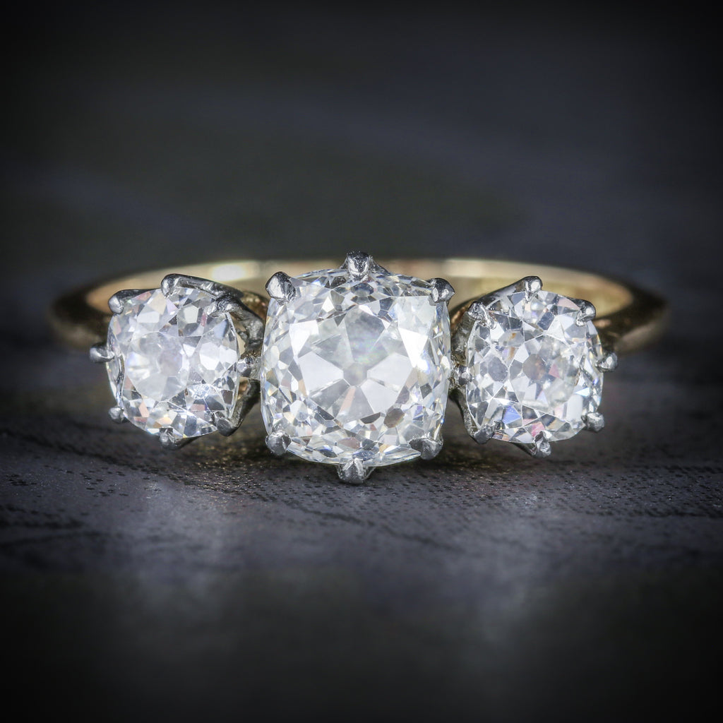 Vintage trilogy online diamond ring