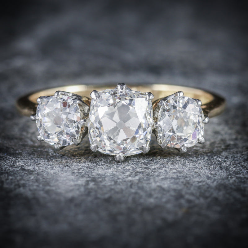 Diamond trilogy shop ring antique