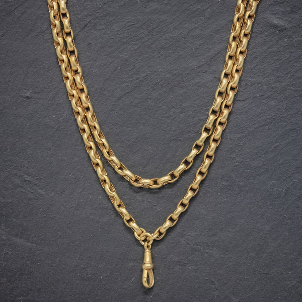 ANTIQUE VICTORIAN GUARD CHAIN 18CT GOLD ON SILVER CIRCA 1880 FRONT