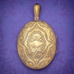 ANTIQUE VICTORIAN LOCKET 18CT GOLD ON SILVER CIRCA 1900 COVER