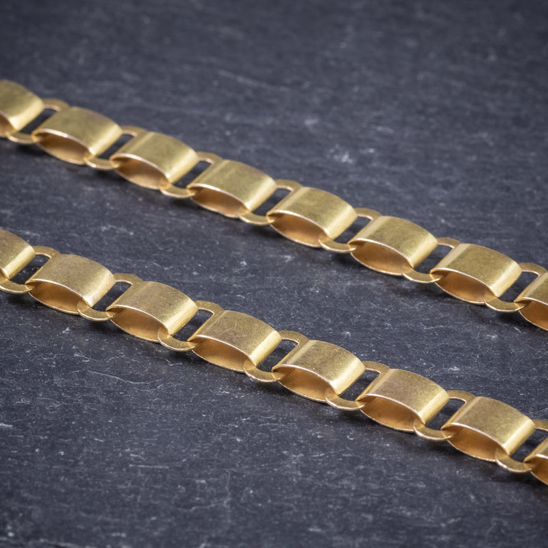 Antique Victorian Locket Collar Solid 15ct Gold Necklace Circa 1900 CHAIN