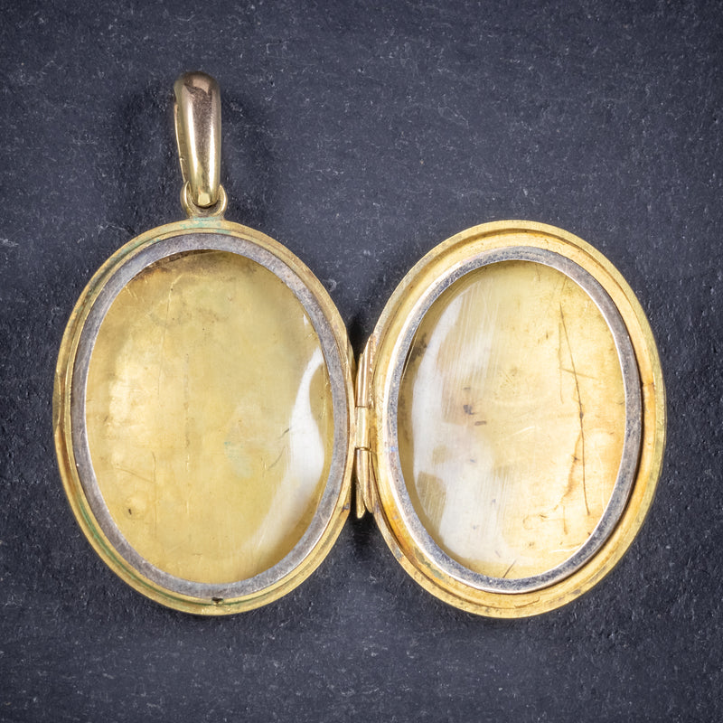 Antique Victorian Locket Collar Solid 15ct Gold Necklace Circa 1900 OPEN
