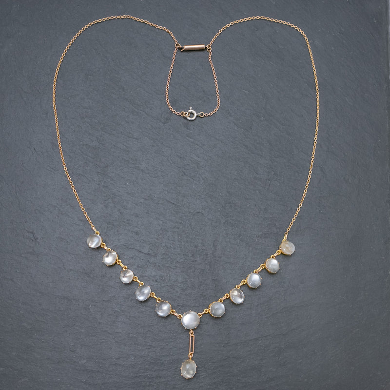 Antique English c1890 Moonstone 9K Gold Festoon Necklace and Earrings Set  8.4g | eBay | Art nouveau jewelry, Necklace, Renaissance jewelry