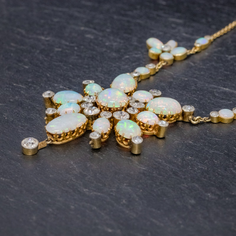 Antique Opal Horseshoe Necklace on a 14 KT gold Chain — Turner & Tatler