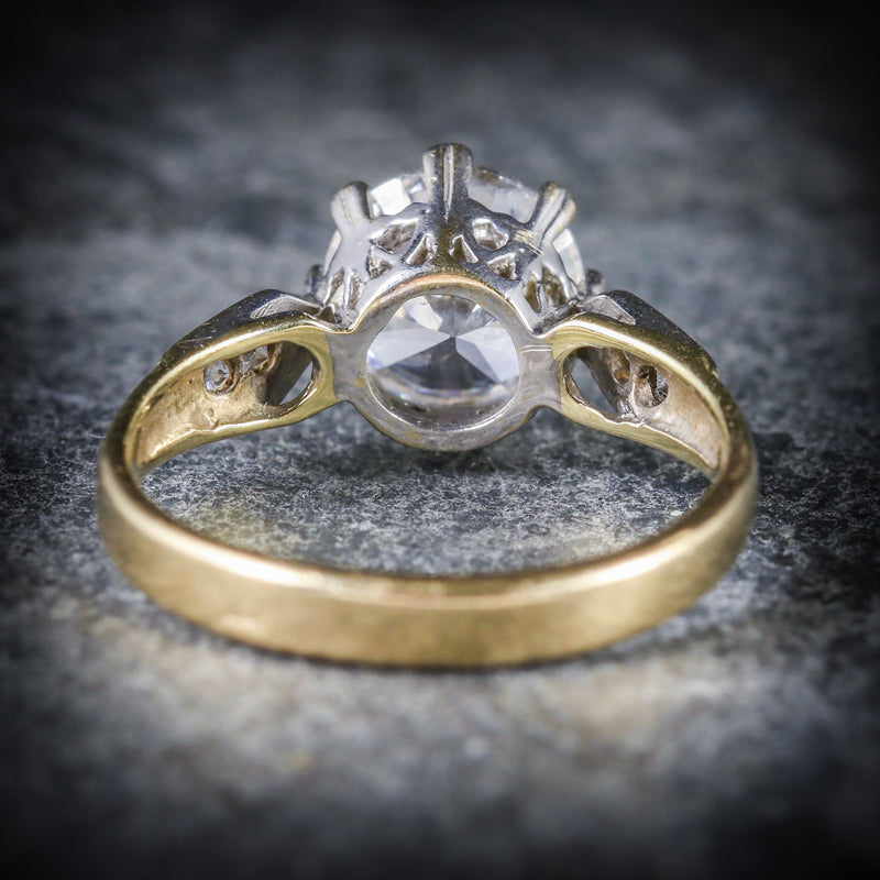 ANTIQUE VICTORIAN PASTE RING 9CT GOLD CIRCA 1900 BACK