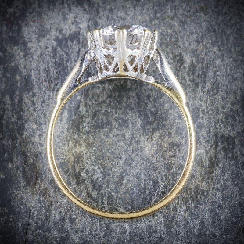 ANTIQUE VICTORIAN PASTE RING 9CT GOLD CIRCA 1900 TOP