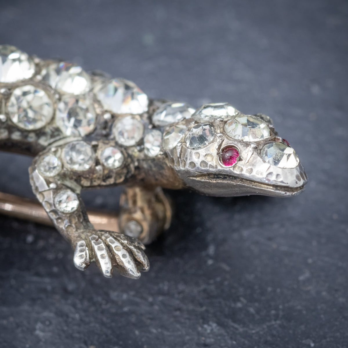 Antique Victorian Paste Stone Lizard Brooch Silver Circa 1900 – Antique  Jewellery Online