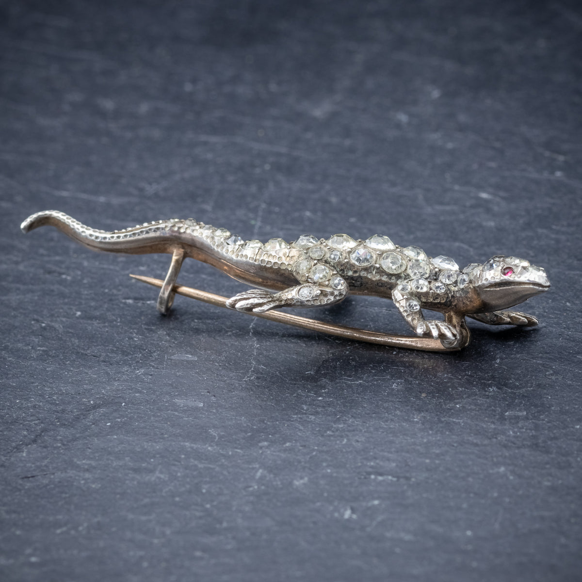 Brooch BRO76 silver lizard - Harpo Paris