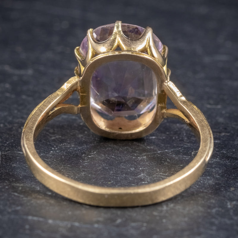 Antique Victorian Purple Spinel Ring 18ct Gold 5ct Spinel Circa 1900 BACK